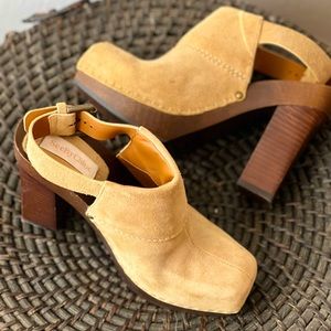 See by Chloe, chunky square toe strap booties